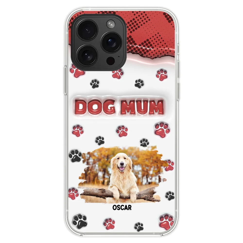 Dog Mom Photo Version 2 - Personalized Custom 3D Inflated Effect Phone Case - Image 20