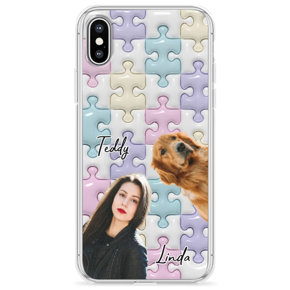 Dog Mom Puzzle Photo - Personalized Custom 3D Effect Phone Case - Image 24