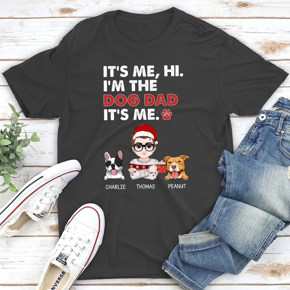 Dog Mom Says Hi - Personalized Custom Unisex T-shirt - Image 5