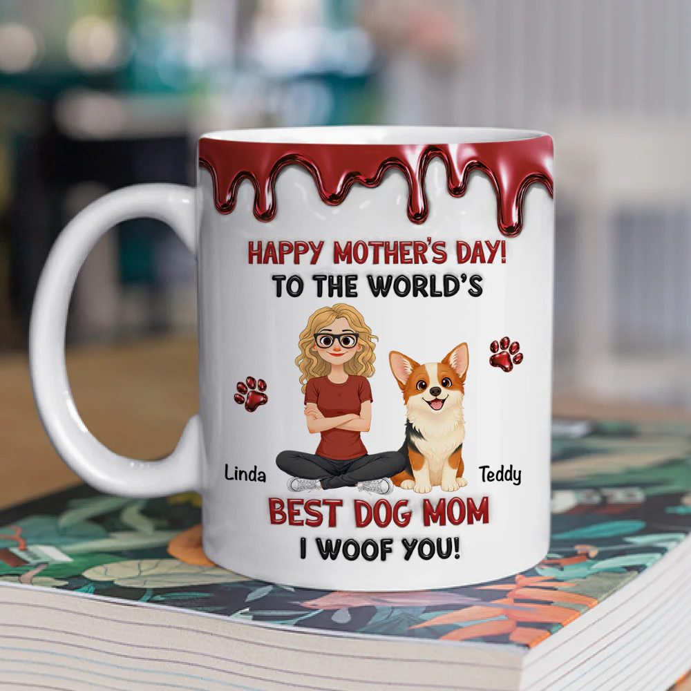 Dog Mom Special Day - Personalized Custom 3D Effect Mug - Image 2