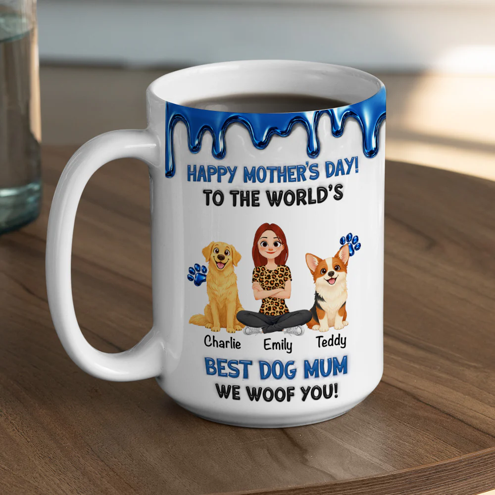 Dog Mom Special Day - Personalized Custom 3D Effect Mug - Image 6