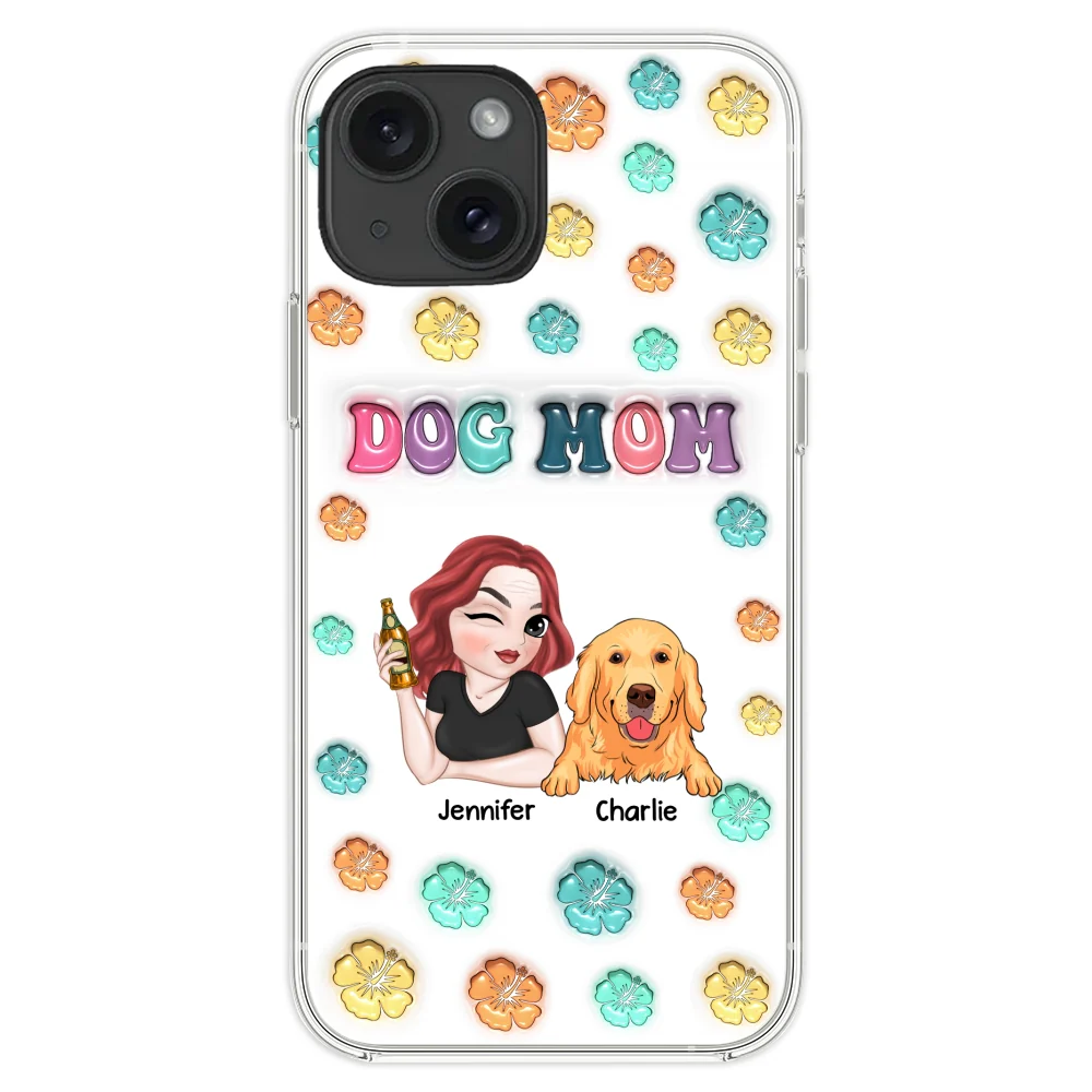 Dog Mom Summer - Personalized Custom 3D Inflated Effect Phone Case - Image 19