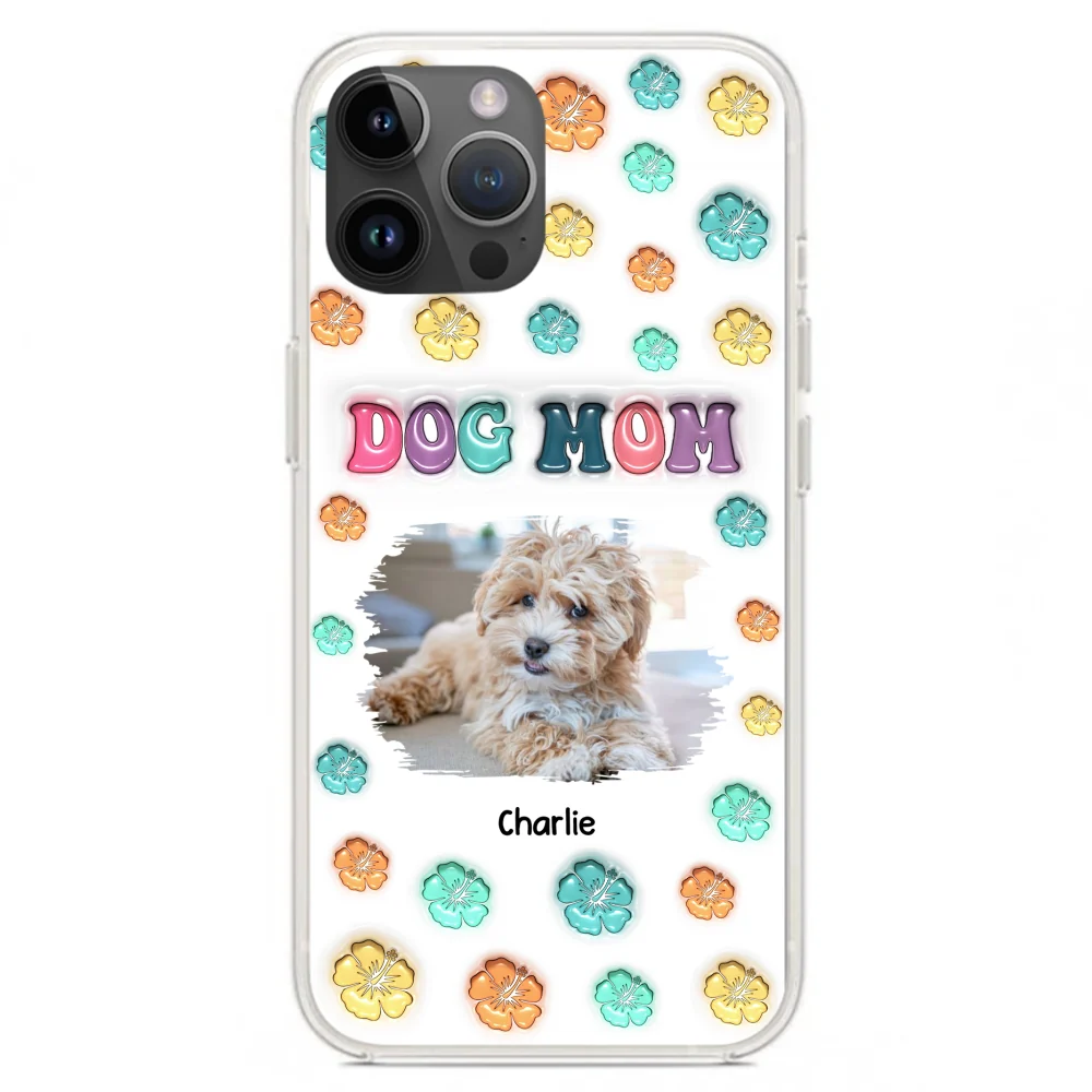 Dog Mom Summer Photo - Personalized Custom 3D Inflated Effect Phone Case - Image 17