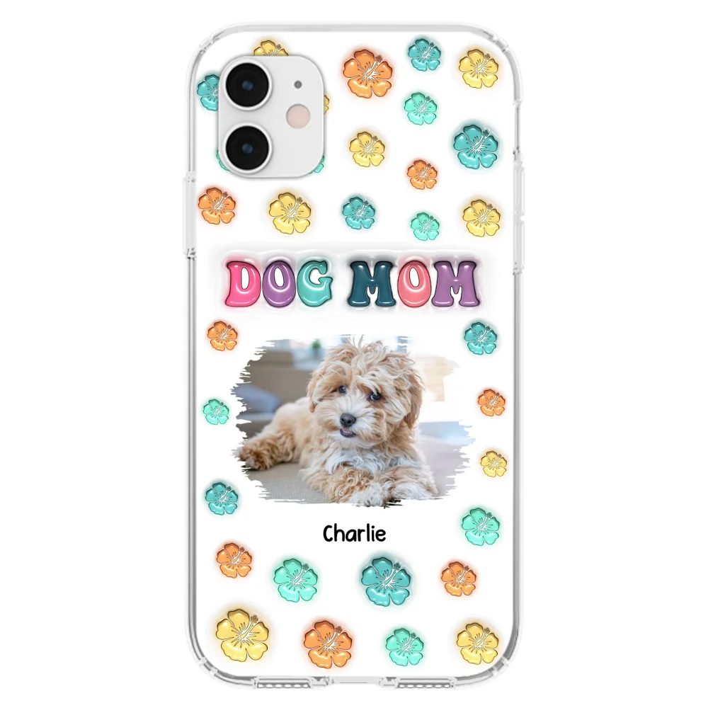 Dog Mom Summer Photo - Personalized Custom 3D Inflated Effect Phone Case - Image 6