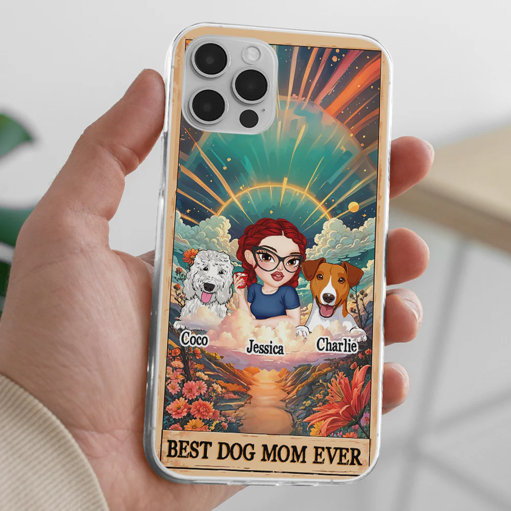 Dog Mom Tarot - Personalized Custom Phone Case - Image 3