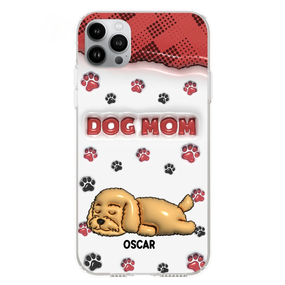 Dog Mom Version 2 - Personalized Custom 3D Inflated Effect Phone Case - Image 15