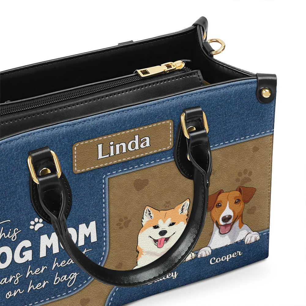 Dog Mom Wears - Personalized Custom Leather Bag - Image 3