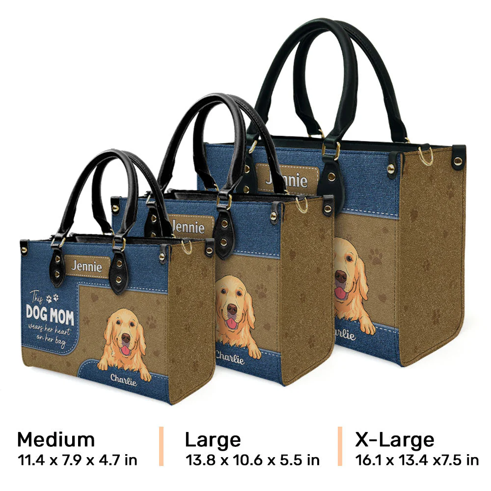 Dog Mom Wears - Personalized Custom Leather Bag - Image 8