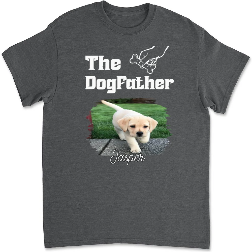 Dog Parents Line Photo - Personalized Custom Unisex T-shirt - Image 6