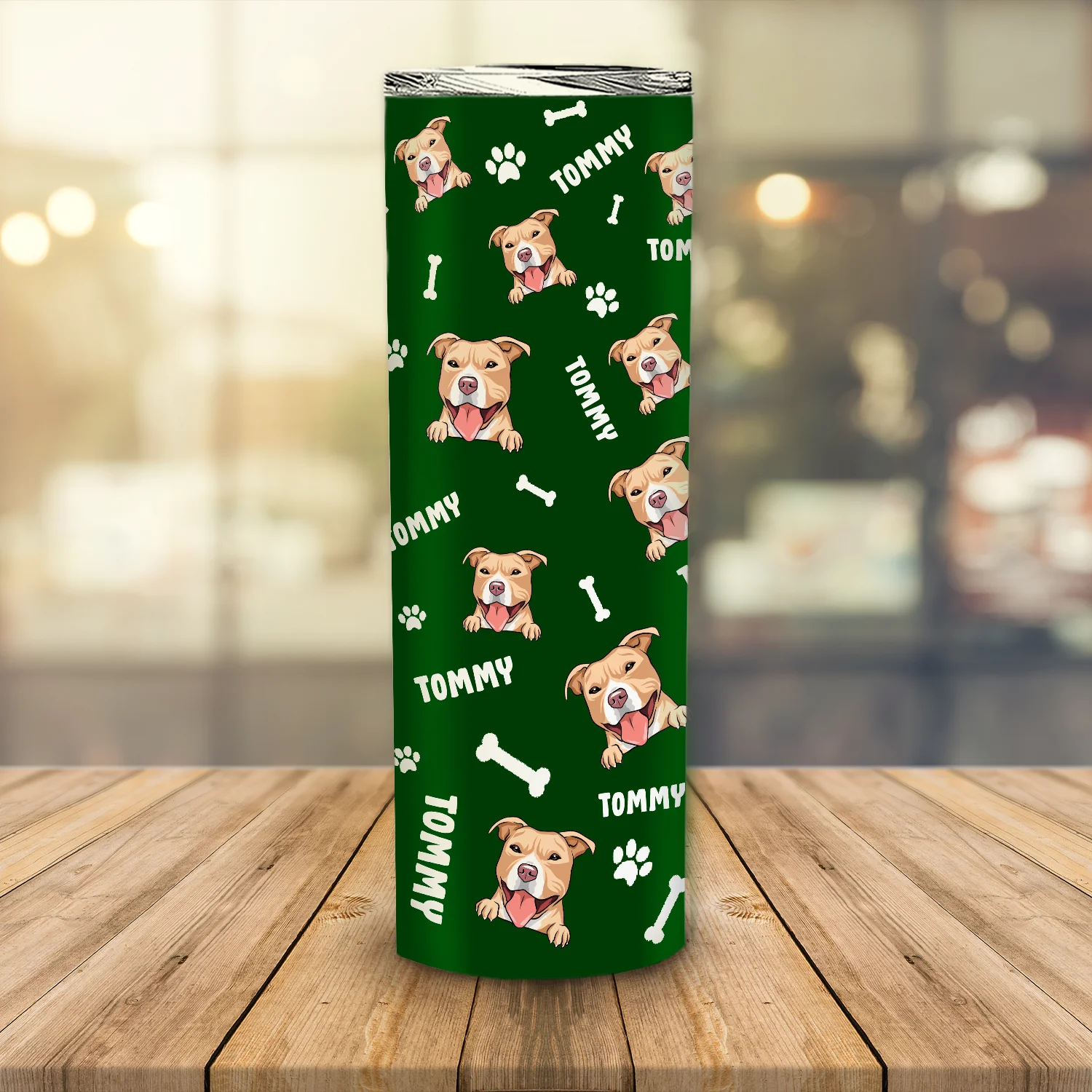 Dog Pattern - Personalized Custom Tumbler