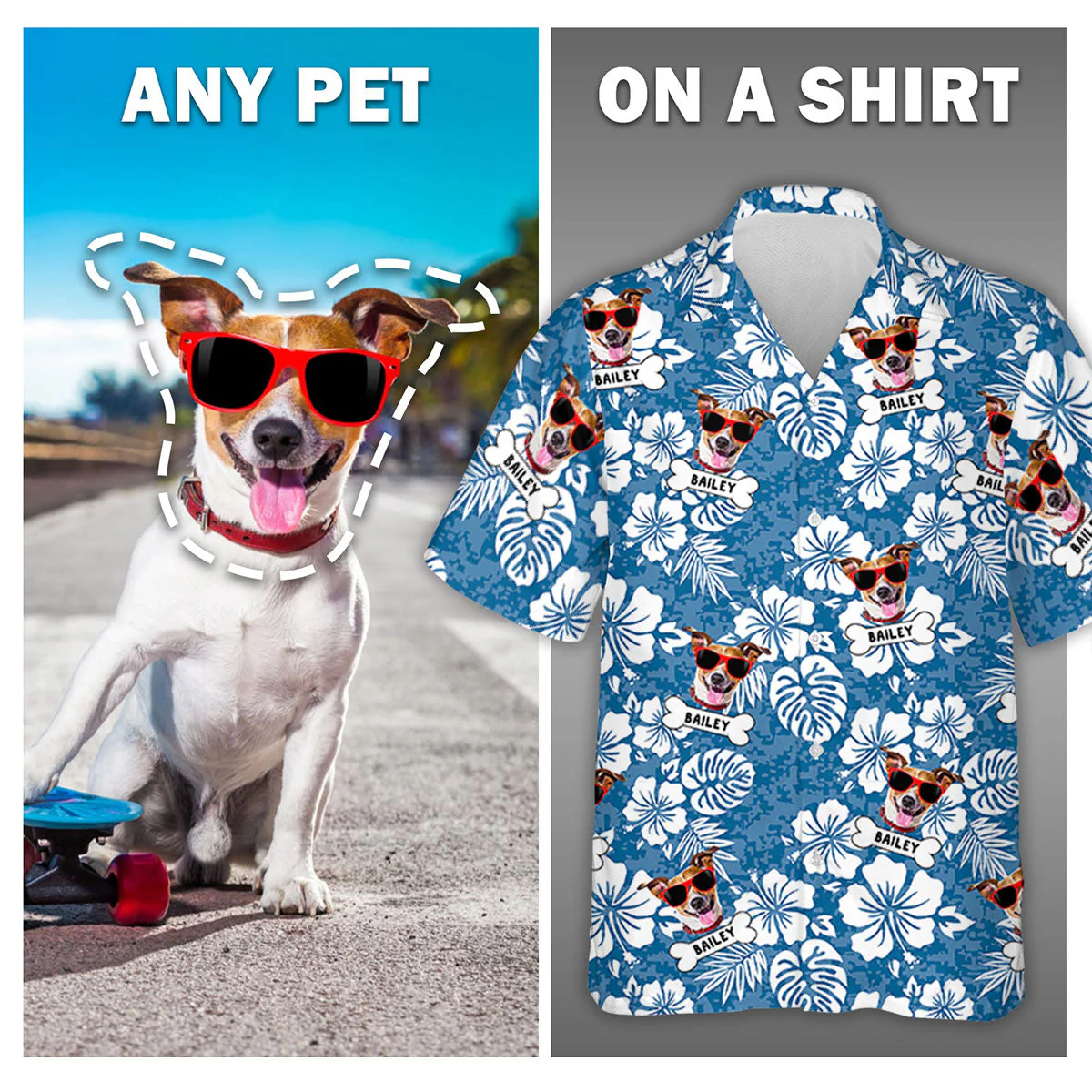 Pet Pattern Photo - Personalized Custom Hawaiian Shirt - Image 5
