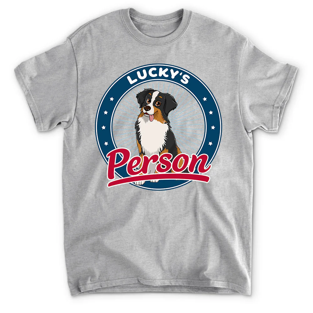 Dog Person Cartoon - Personalized Custom Unisex T-shirt - Image 4