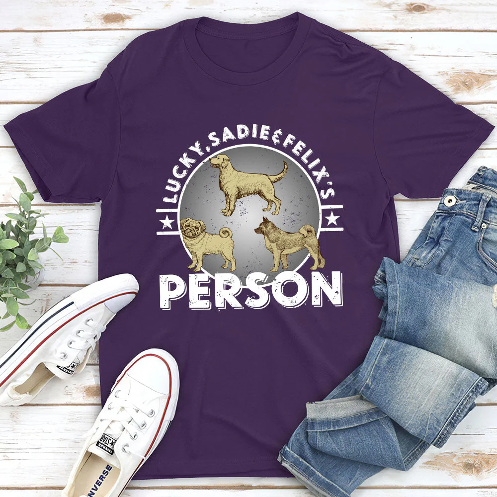 Dog Person Circle - Personalized Custom Unisex T-shirt - Image 3