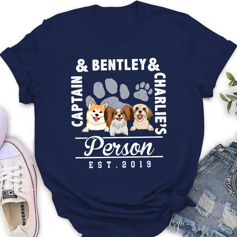 Dog Person Est - Personalized Custom Women's T-shirt - Image 3