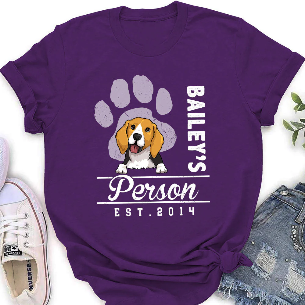 Dog Person Est - Personalized Custom Women's T-shirt - Image 4