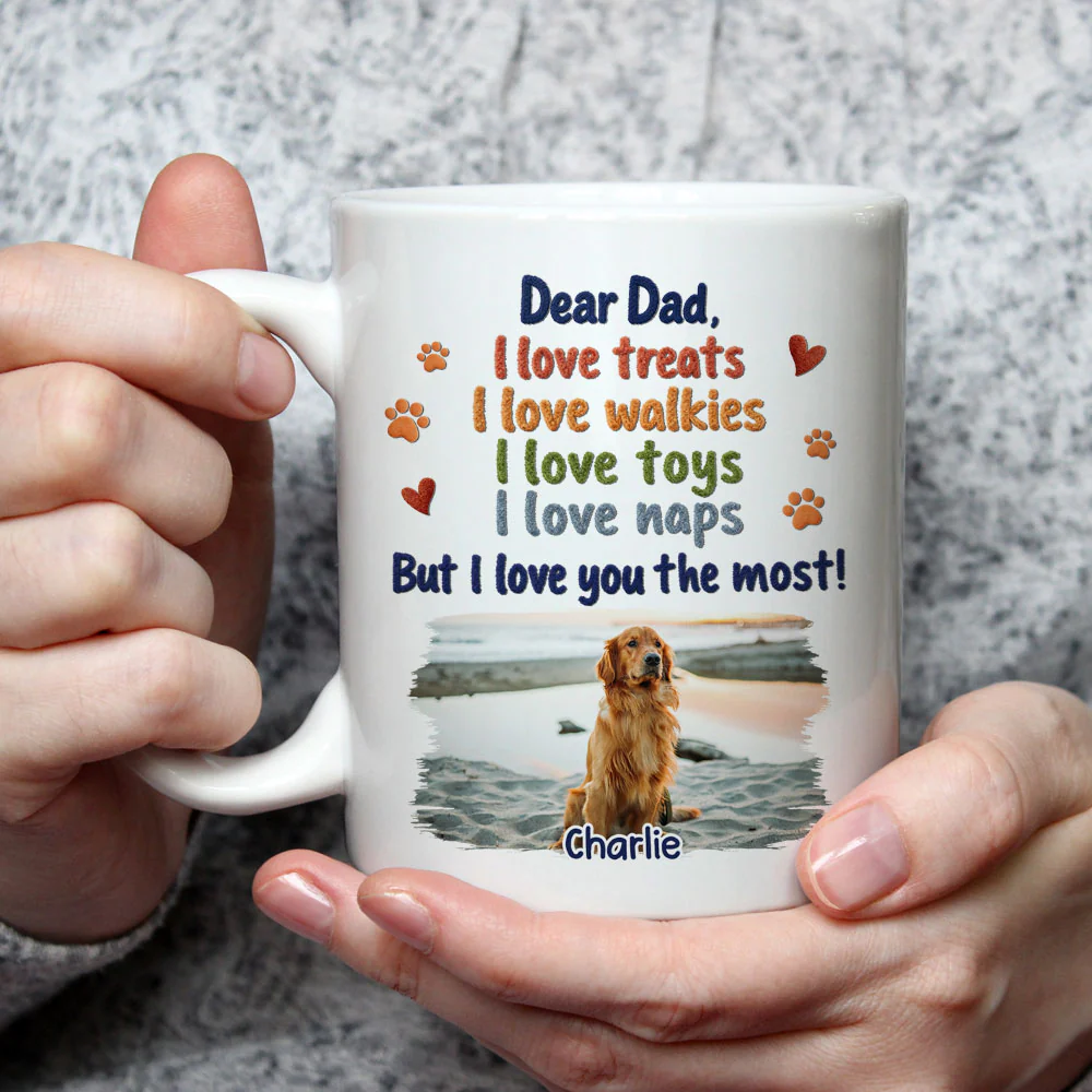 Dog Picks You First Photo - Personalized Custom Coffee Mug - Image 2