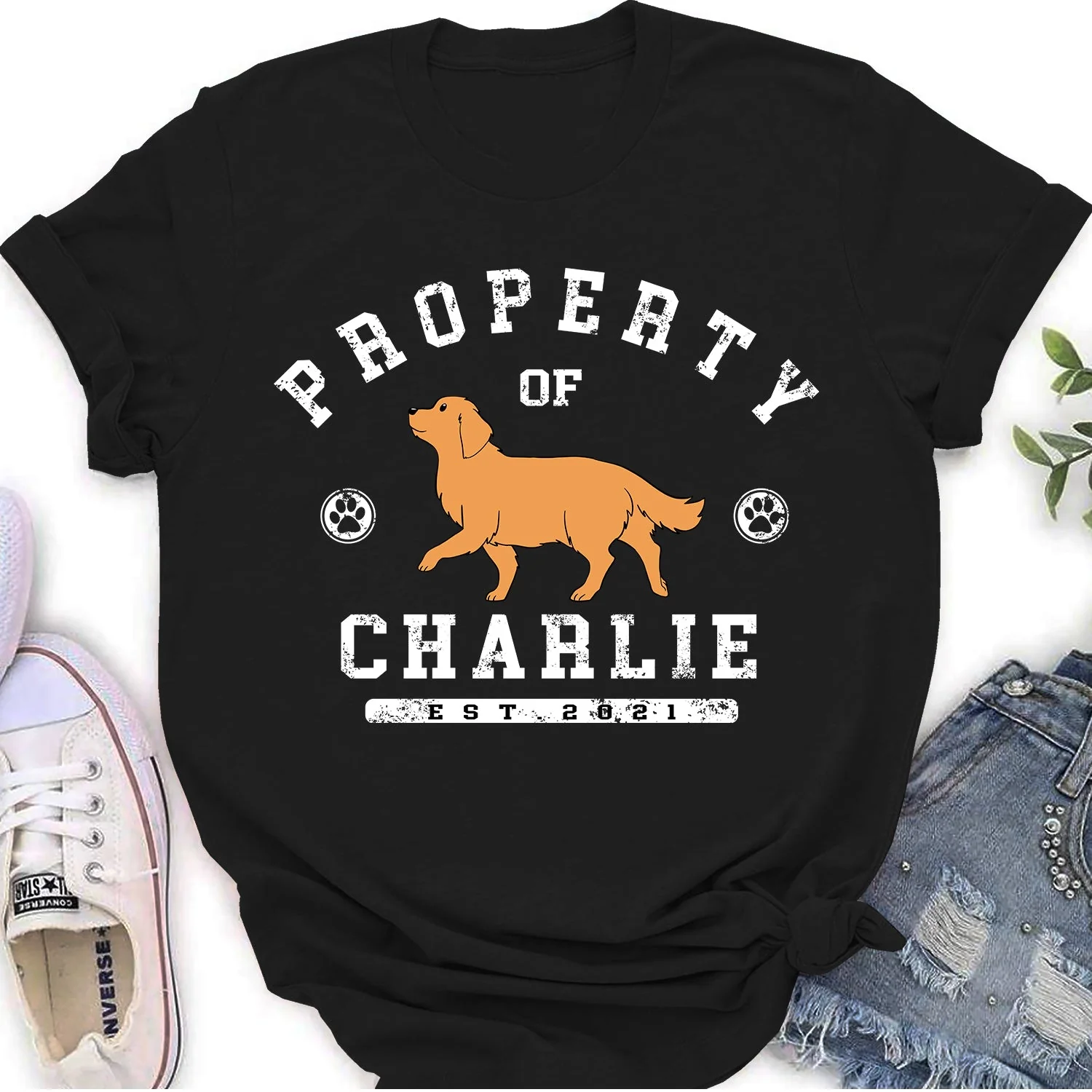 Dog Property - Personalized Custom Women's T-shirt - Image 5