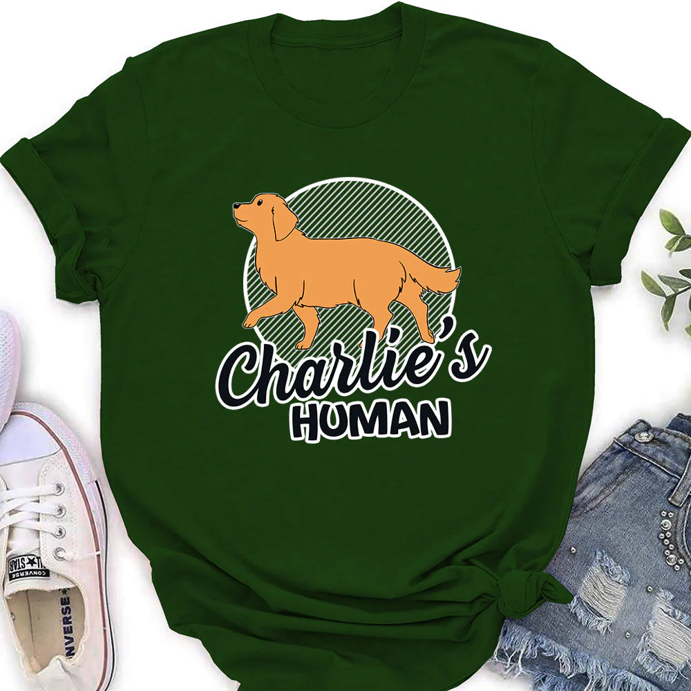 Dog‘s Human - Personalized Custom Women's T-shirt - Image 2