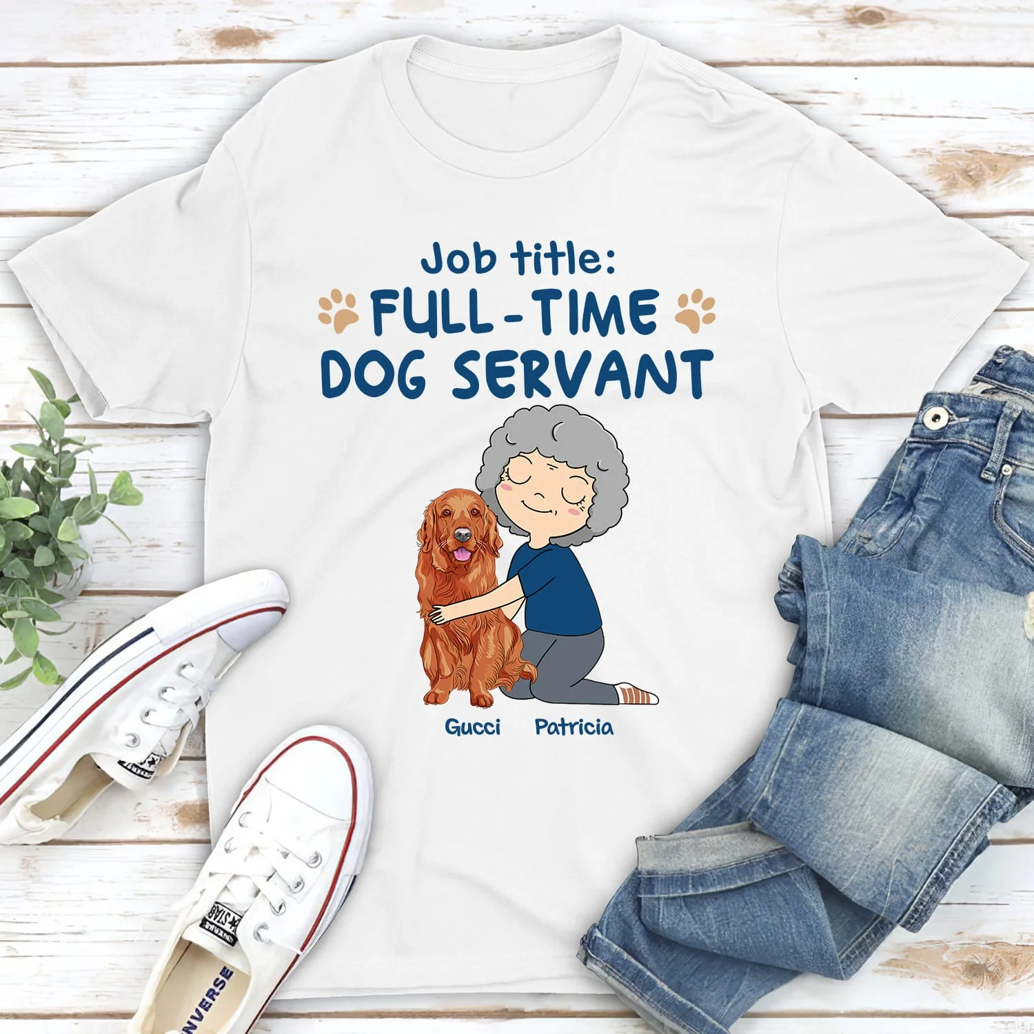 Dog Servant - Personalized Custom Unisex T-shirt - Image 2