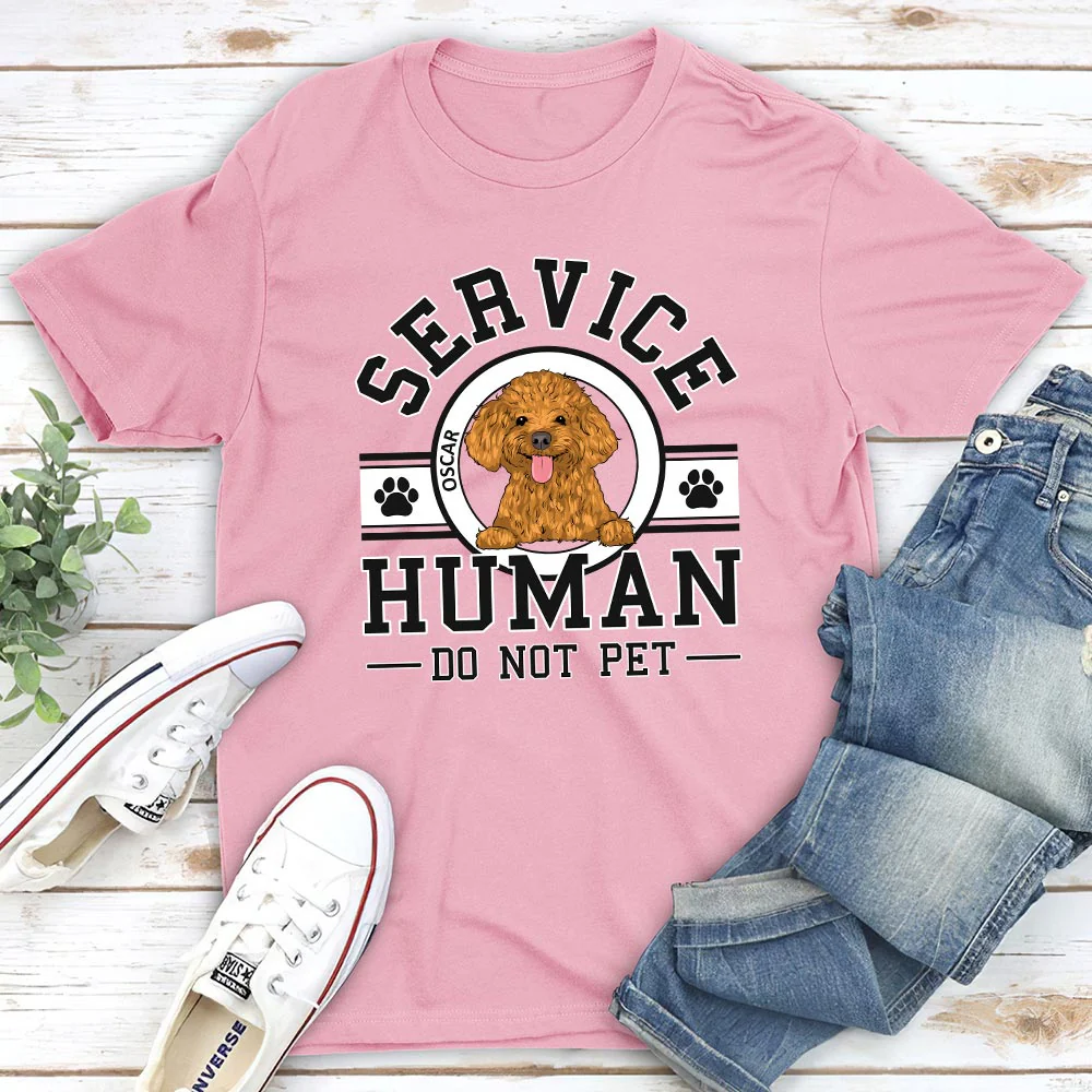 Dog Service Human Logo - Personalized Custom Fluorescent T-shirt - Image 5