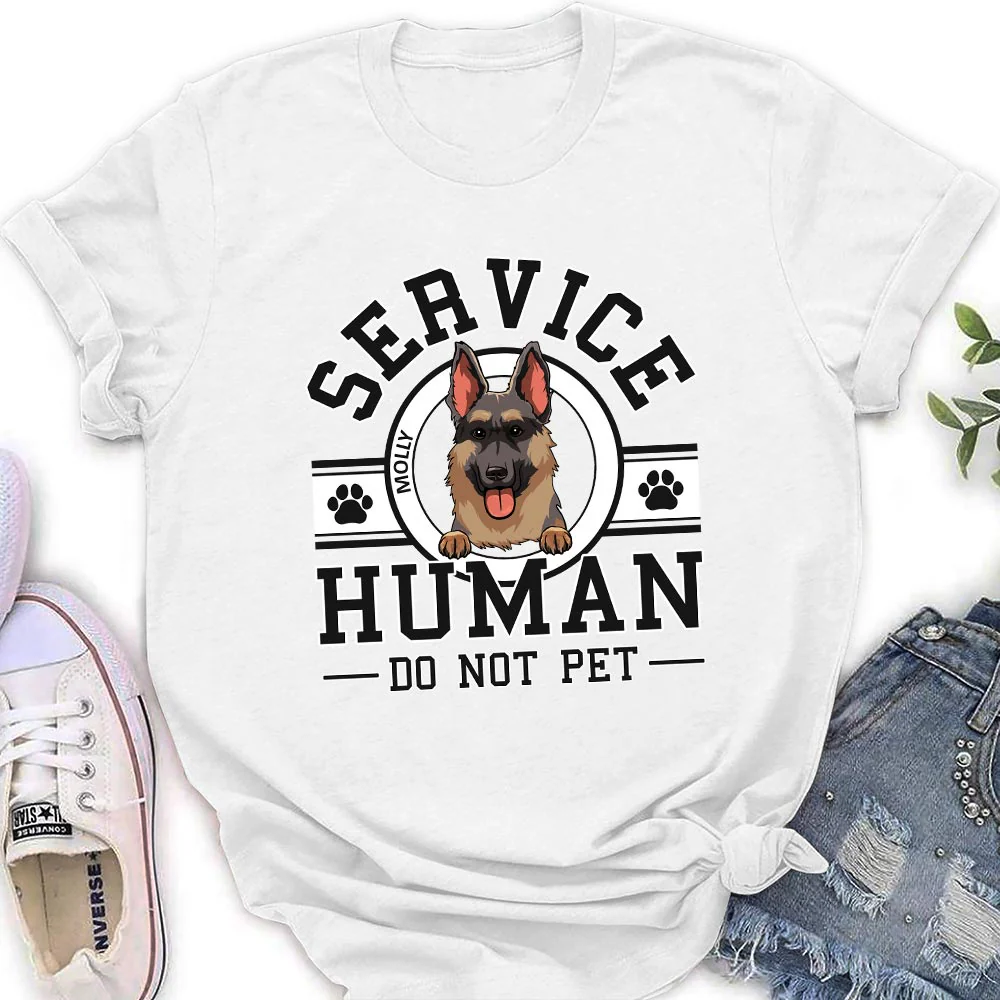 Dog Service Human Logo - Personalized Custom Women's T-shirt - Image 2