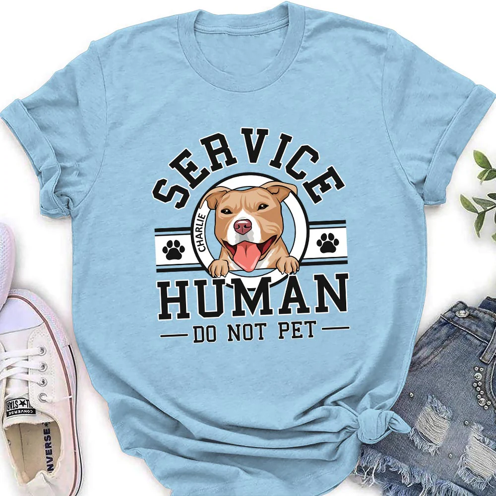 Dog Service Human Logo - Personalized Custom Women's T-shirt - Image 3
