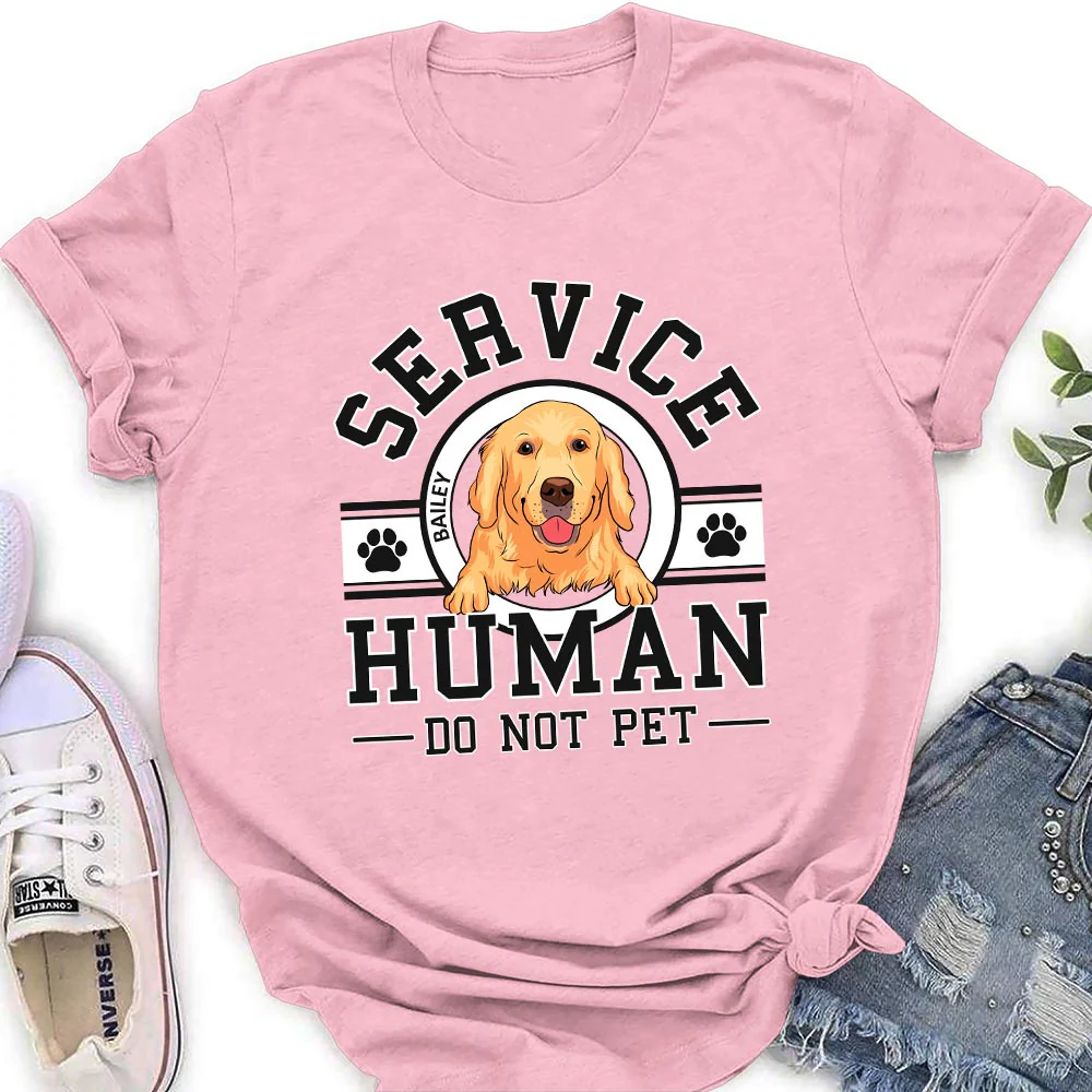 Dog Service Human Logo - Personalized Custom Women's T-shirt - Image 4