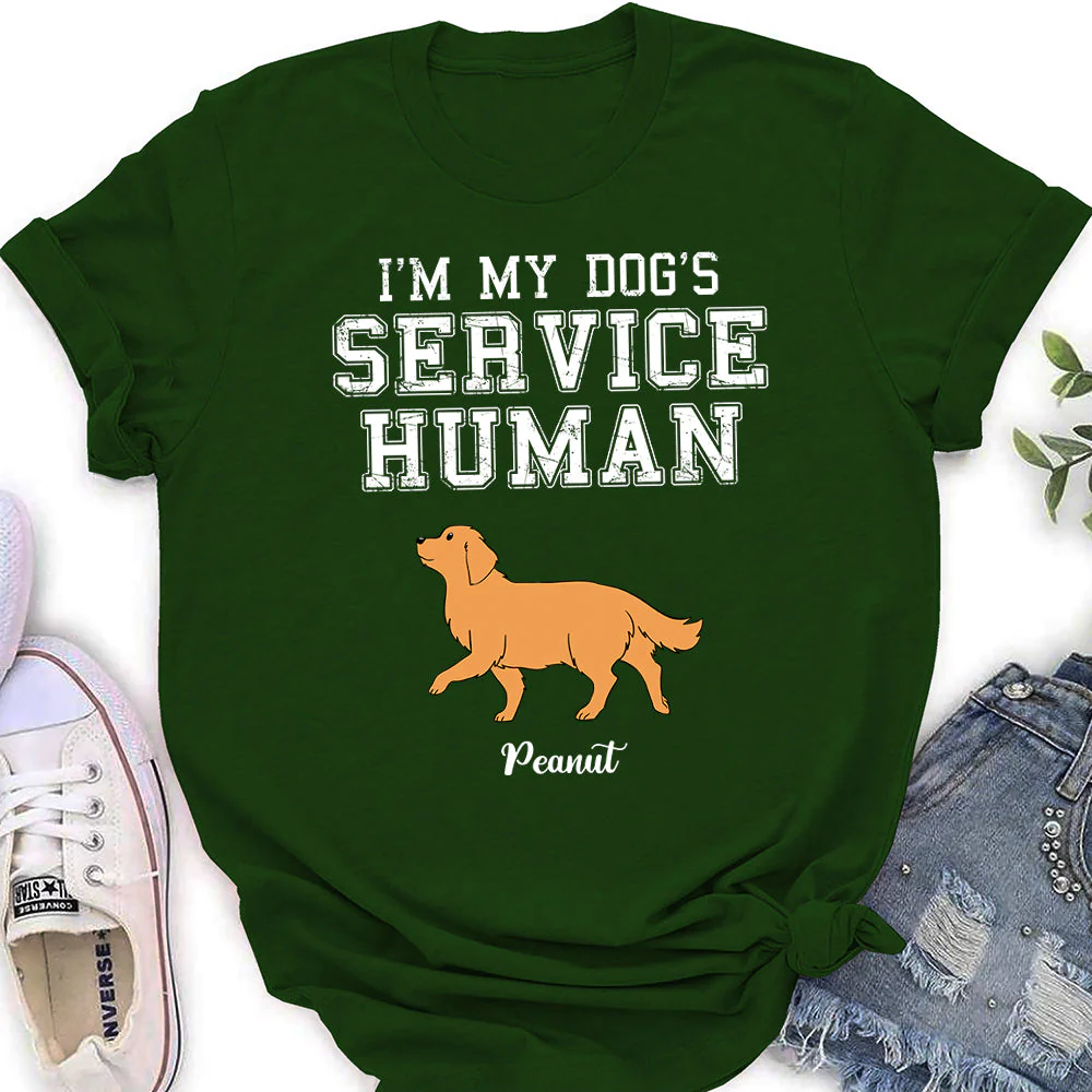 Dog Service Human - Personalized Custom Women's T-shirt - Image 2