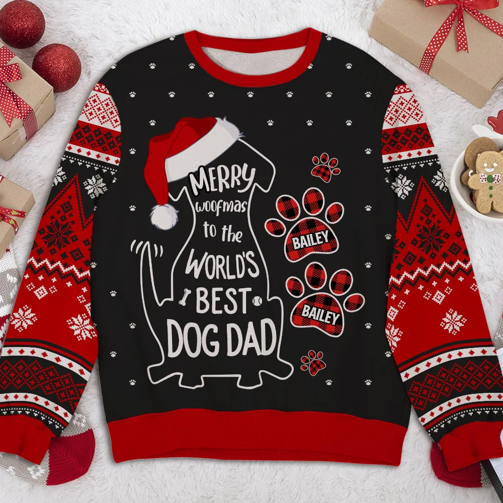 Dog Shape - Personalized Custom All-Over-Print Sweatshirt - Image 3