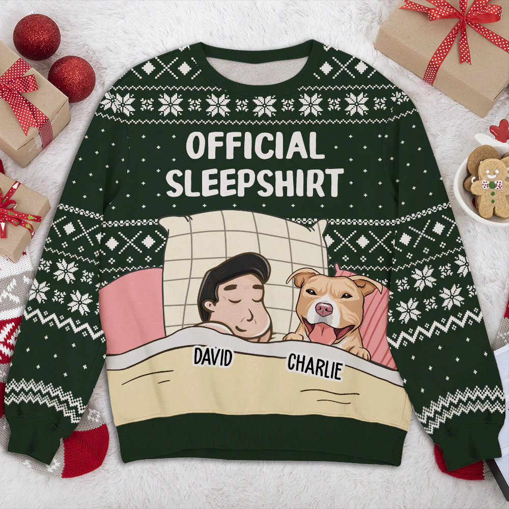 Dog Sleepshirt Pattern - Personalized Custom All-Over-Print Sweatshirt - Image 2