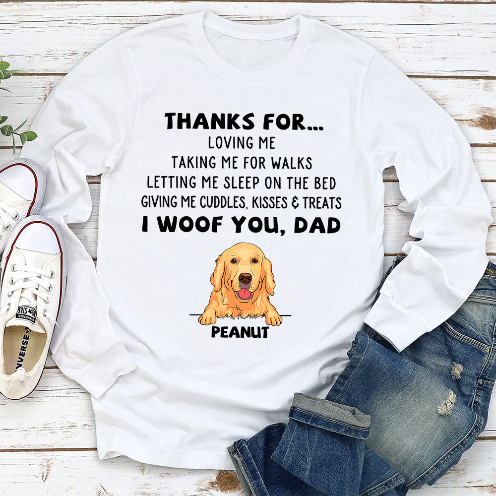 Dog Thanks For Light Ver. - Personalized Custom Long Sleeve T-shirt - Image 4