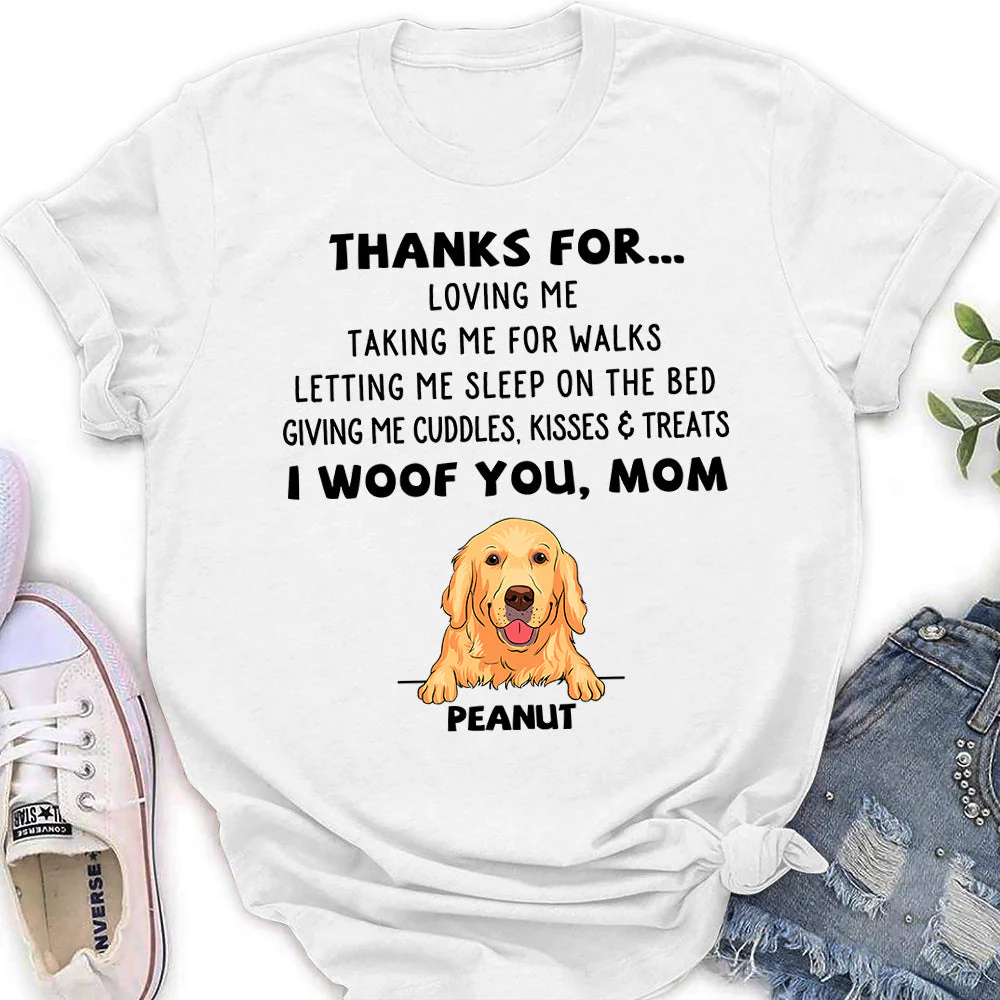 Dog Thanks For Light Ver. - Personalized Custom Women's T-shirt - Image 2