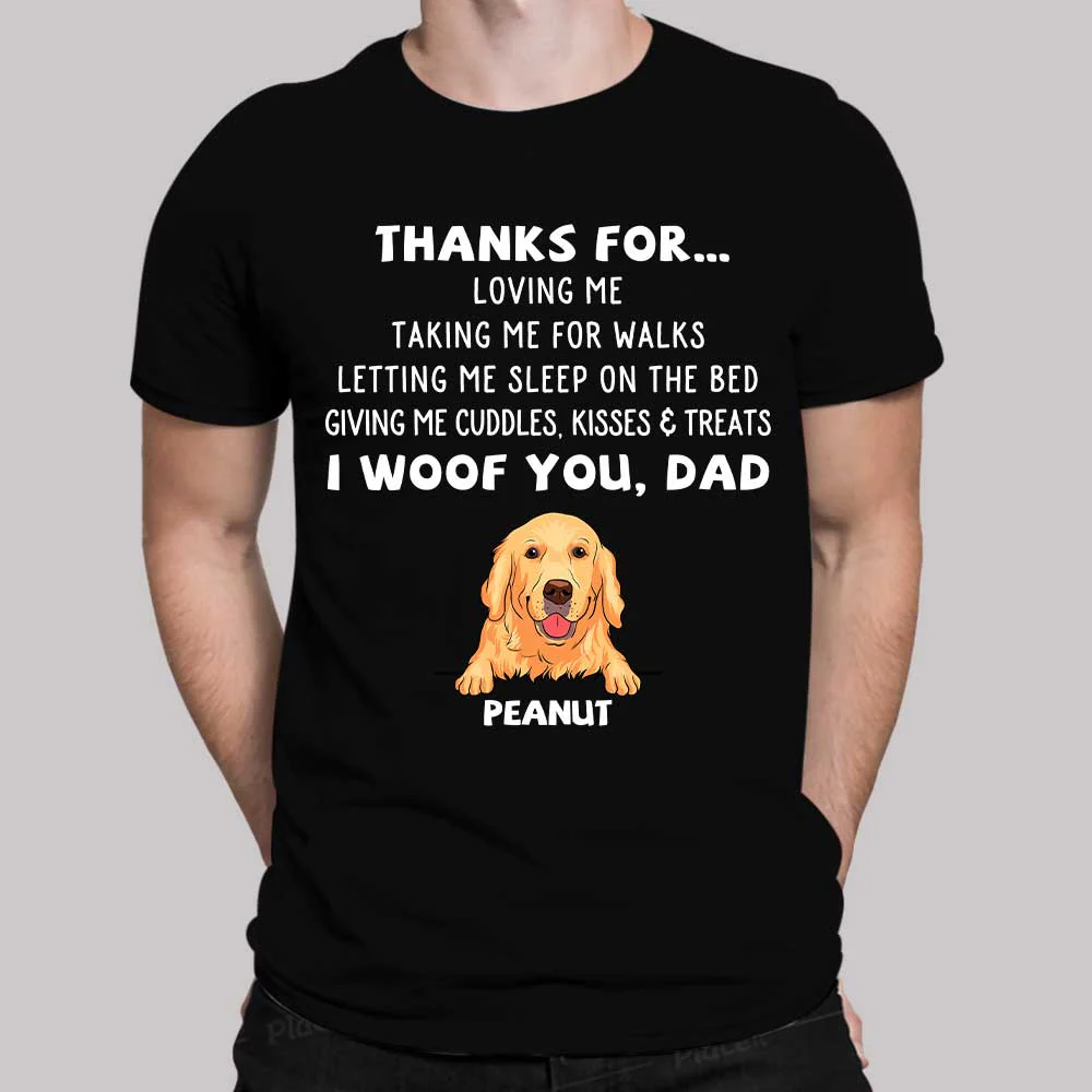 Dog Thanks For... - Personalized Custom Unisex T-shirt - Image 4