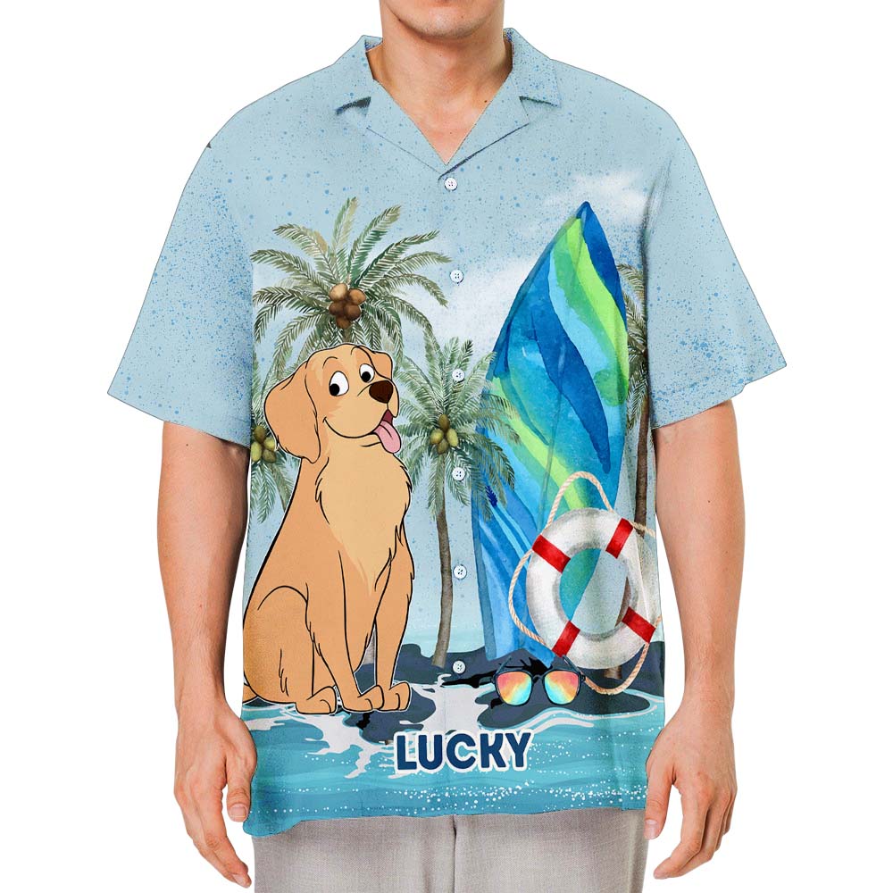Dog Tropical Summer - Personalized Custom Hawaiian Shirt - Image 4
