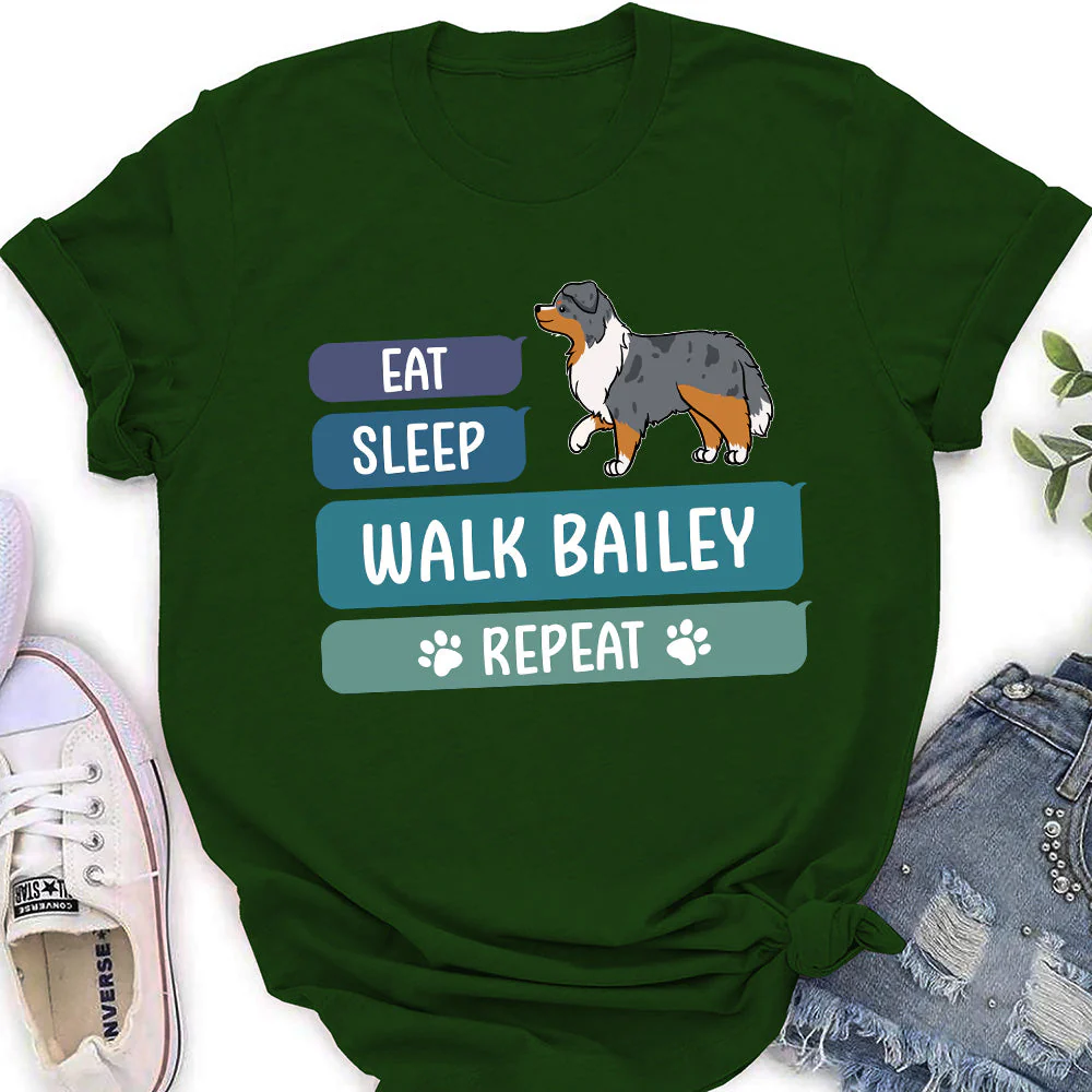 Dog Walker Life - Personalized Custom Women's T-shirt - Image 3