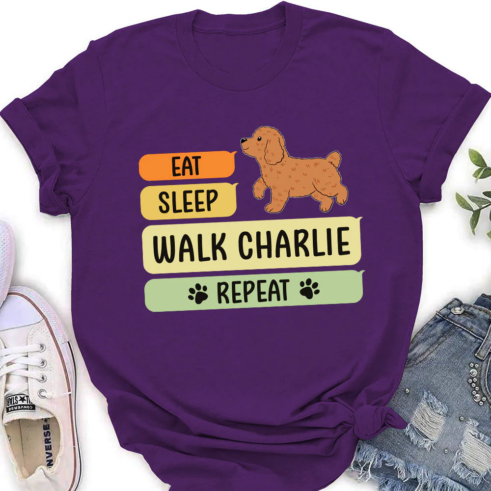 Dog Walker Life - Personalized Custom Women's T-shirt - Image 4