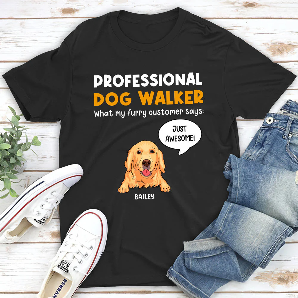 Dog Walker - Personalized Custom Unisex T-shirt - Image 3