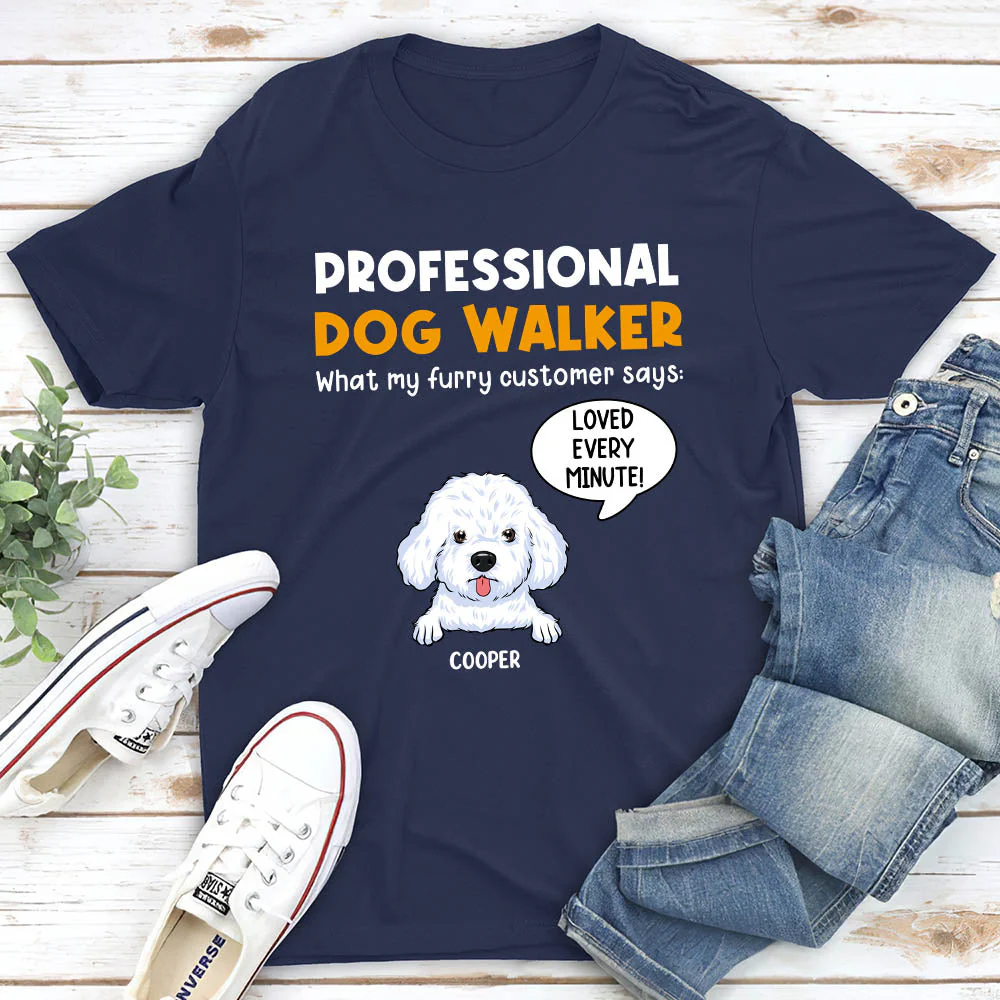 Dog Walker - Personalized Custom Unisex T-shirt - Image 4