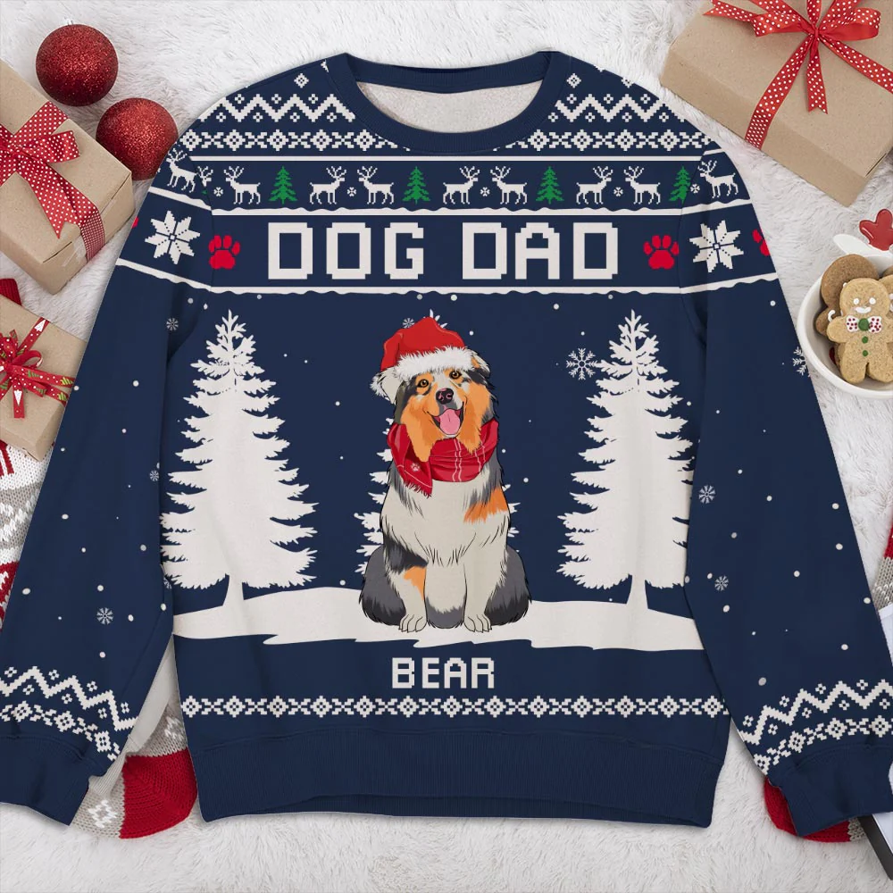 Dog Winter - Personalized Custom All-Over-Print Sweatshirt - Image 4