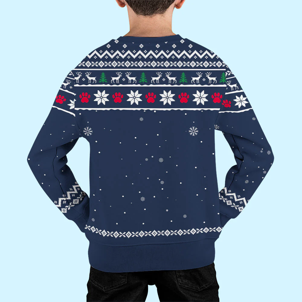 Dog Winter - Personalized Custom Kids All-Over-Print Sweatshirt - Image 5