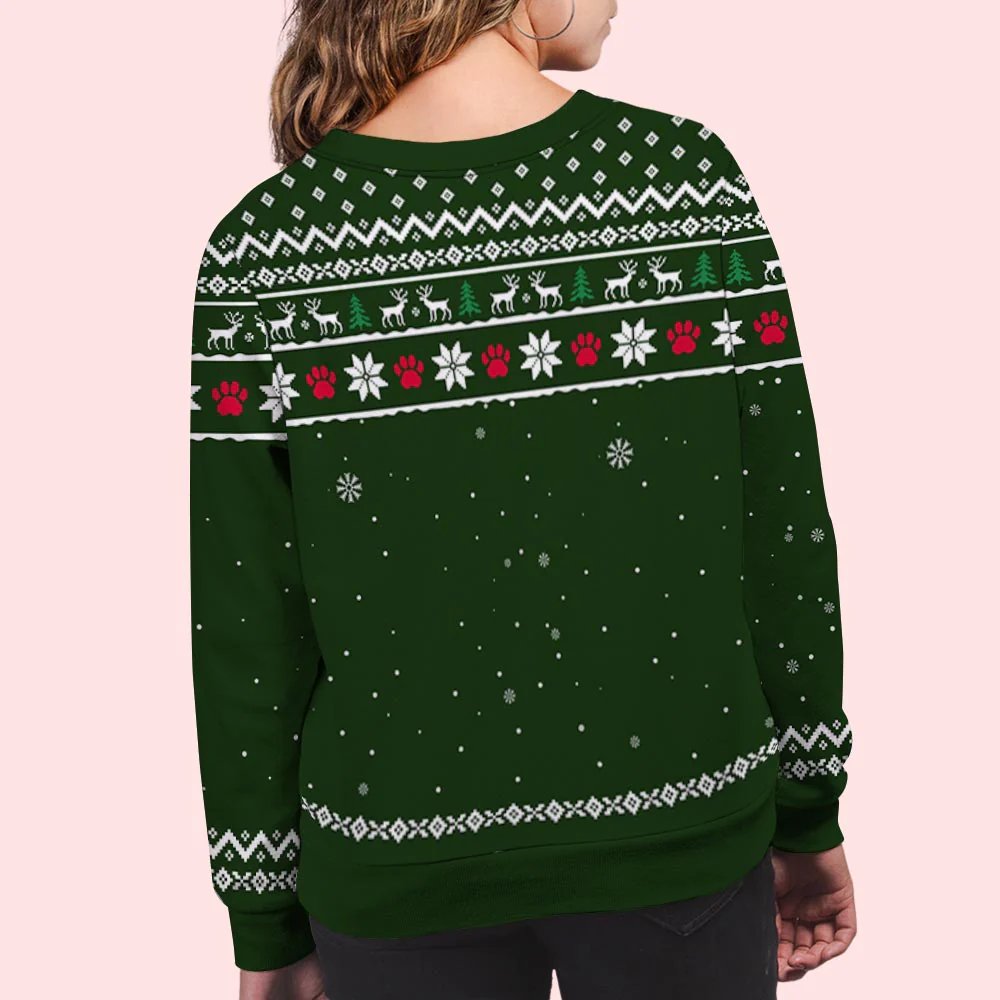 Dog Winter Photo - Personalized Custom All-Over-Print Sweatshirt - Image 7
