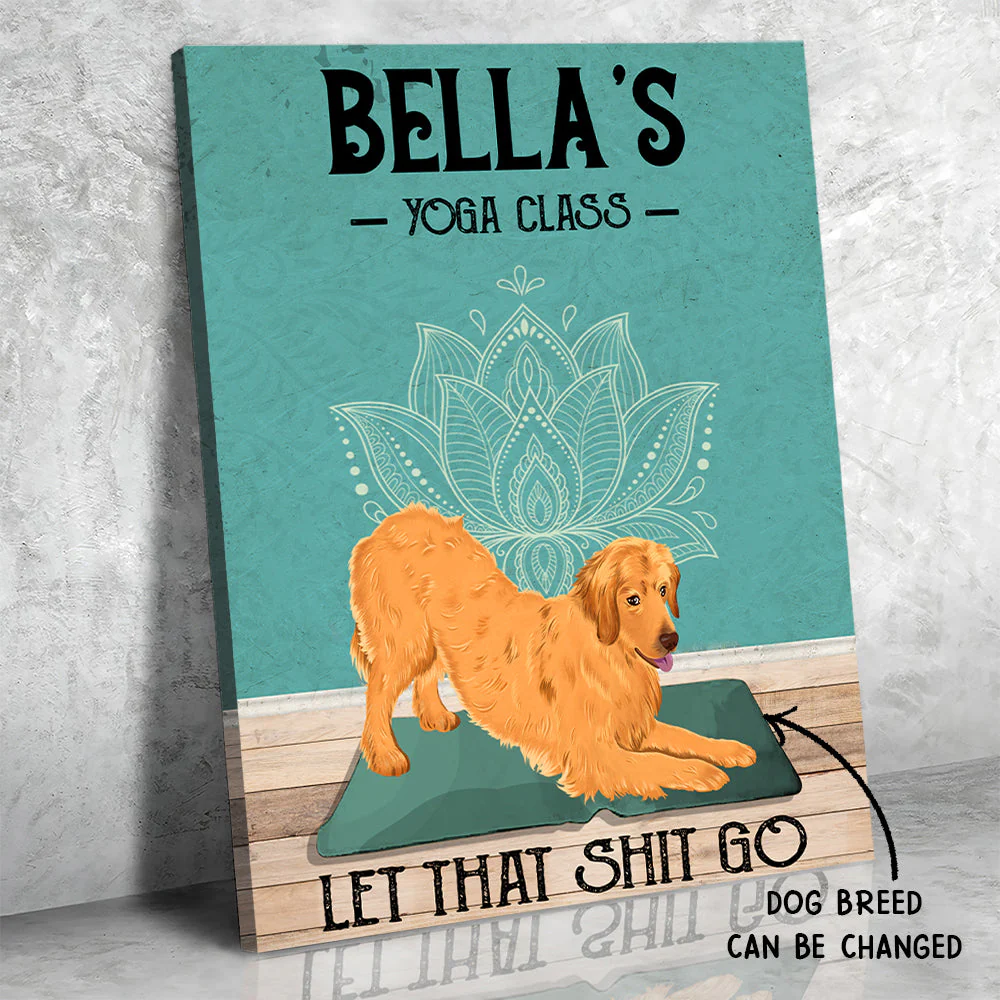 Dog Yoga Class - Personalized Custom Canvas - Image 2