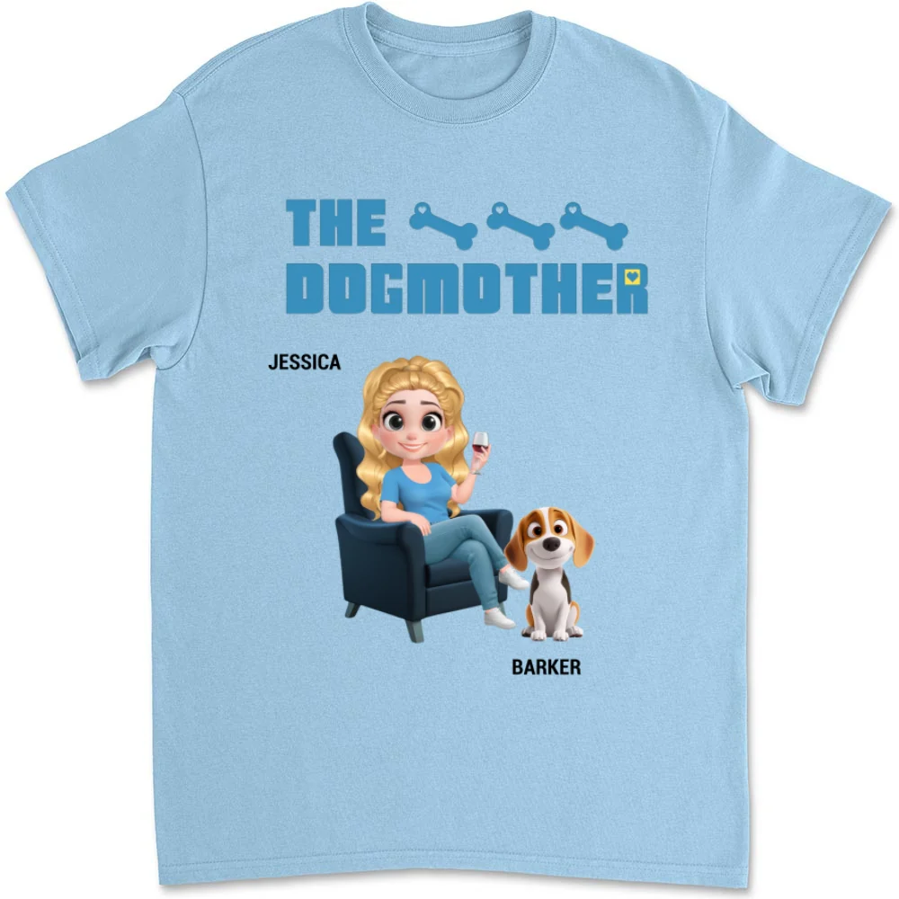 Dogmother Cartoon - Personalized Custom Unisex T-Shirt - Image 7
