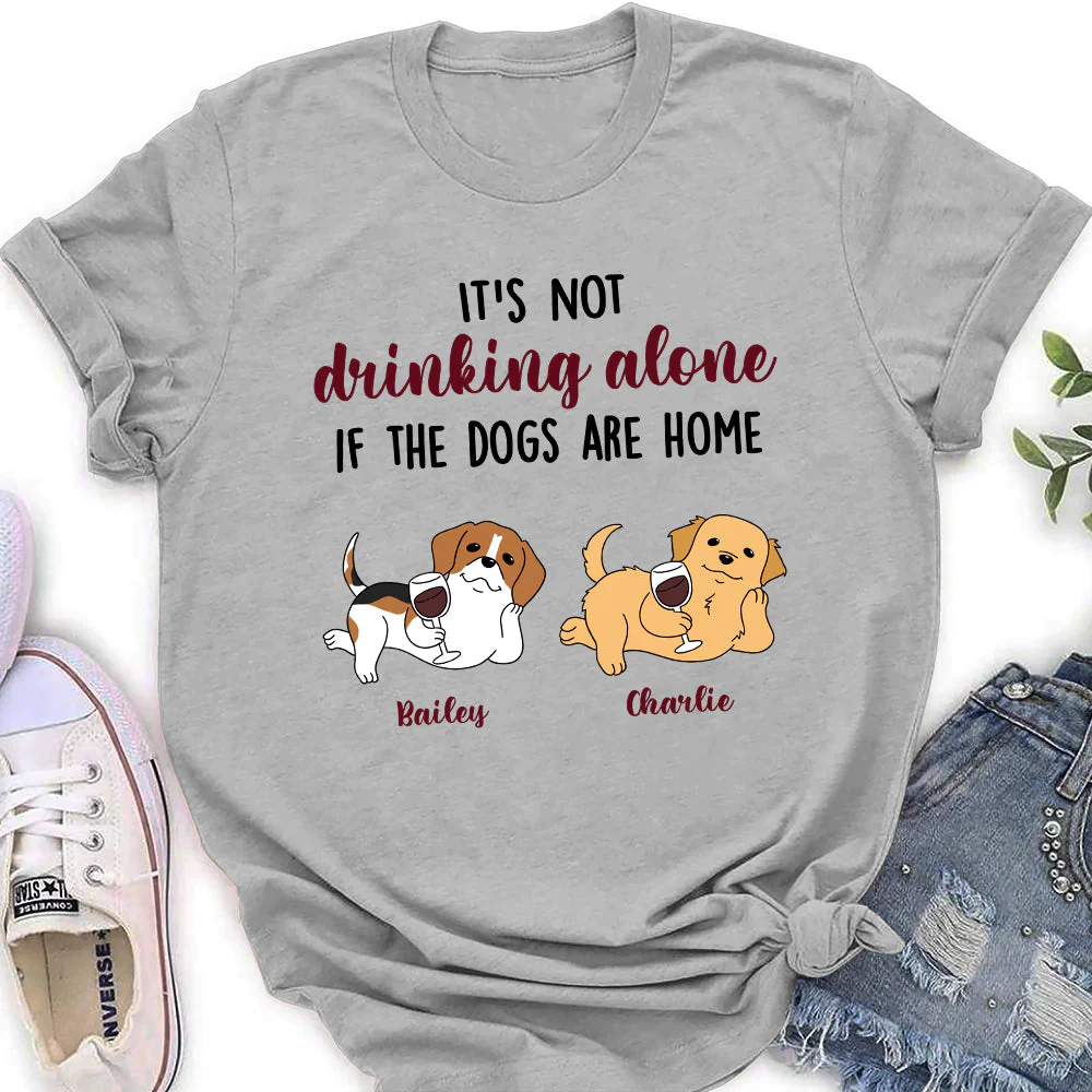 Dogs And Wine 2 - Personalized Custom Women's T-shirt