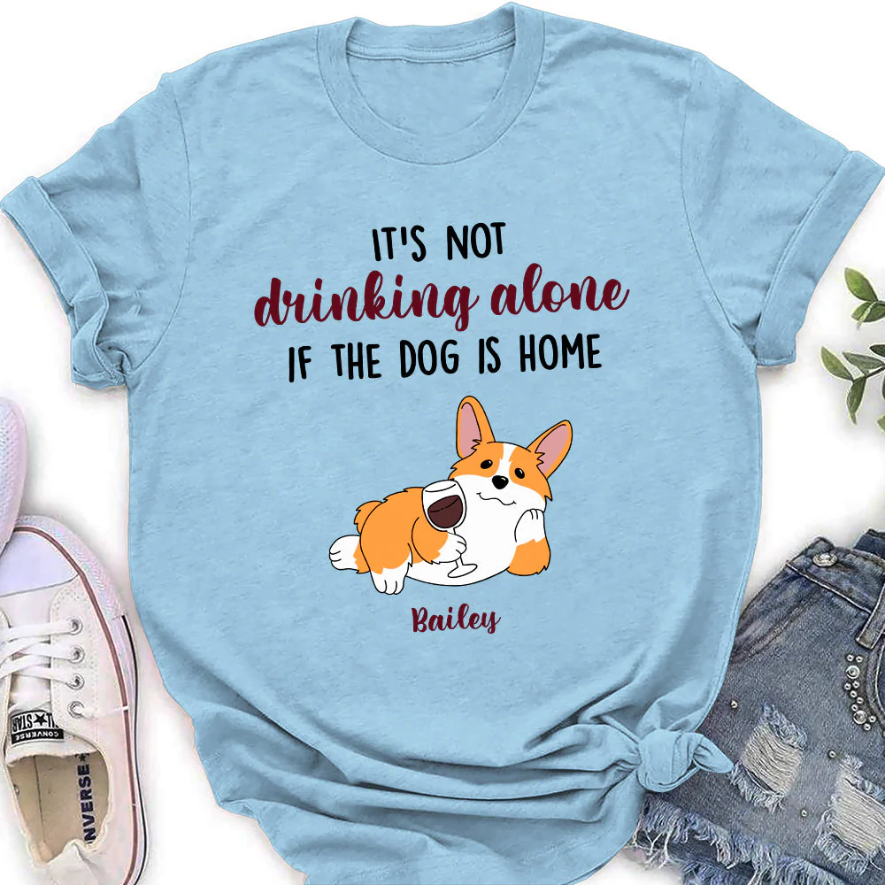 Dogs And Wine 2 - Personalized Custom Women's T-shirt - Image 4