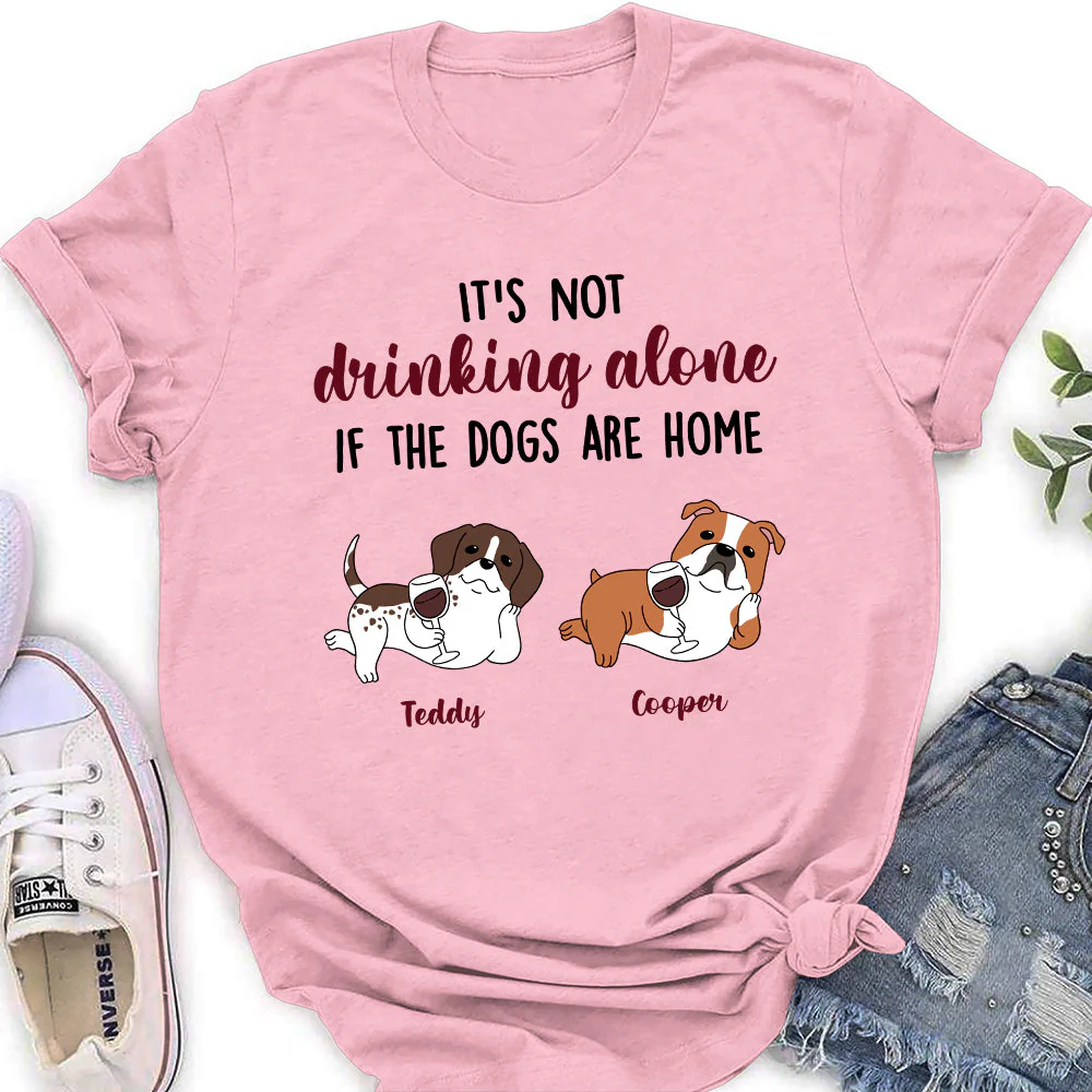 Dogs And Wine 2 - Personalized Custom Women's T-shirt - Image 5