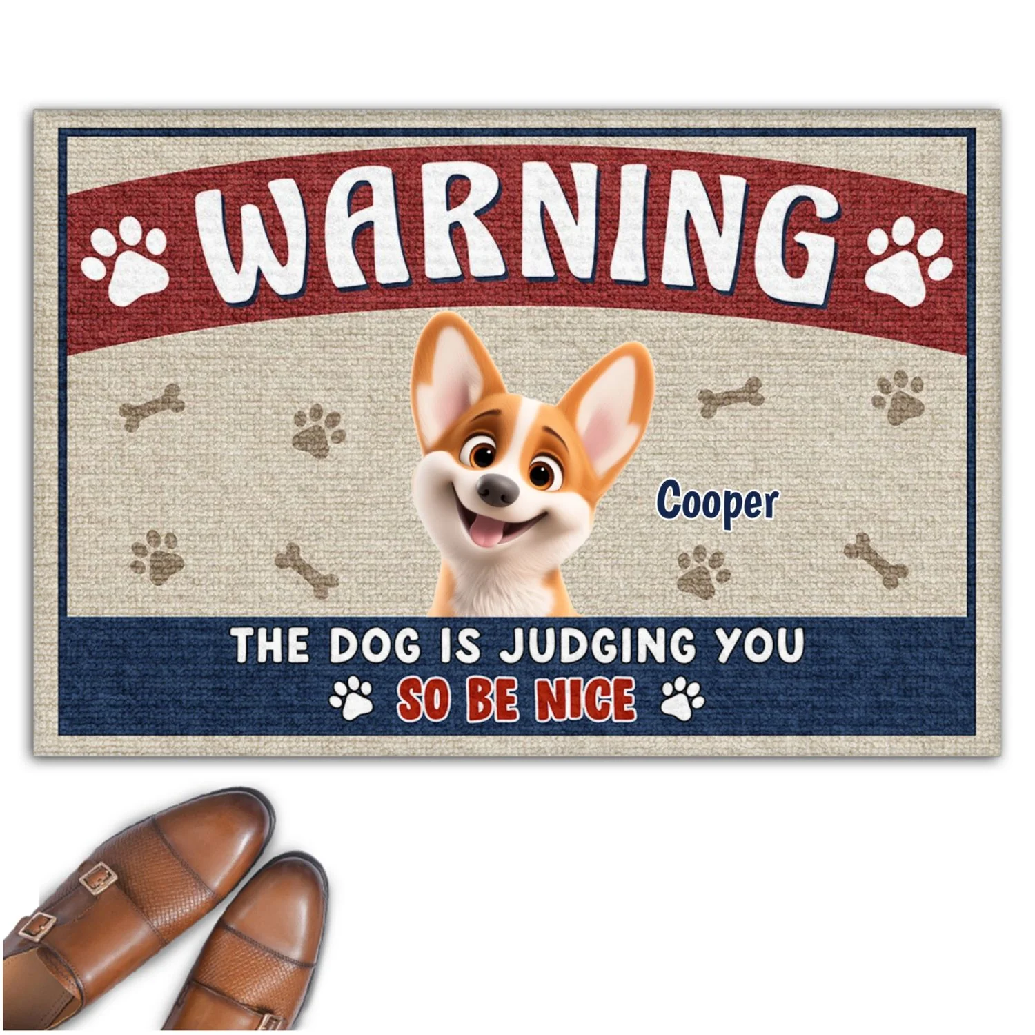 Dogs Are Judging You Be Nice - Personalized Custom Doormat - Image 6