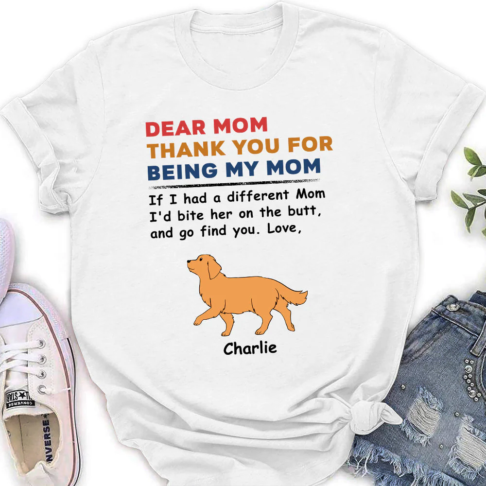 Dogs Bite Butt - Personalized Custom Women's T-shirt - Image 2