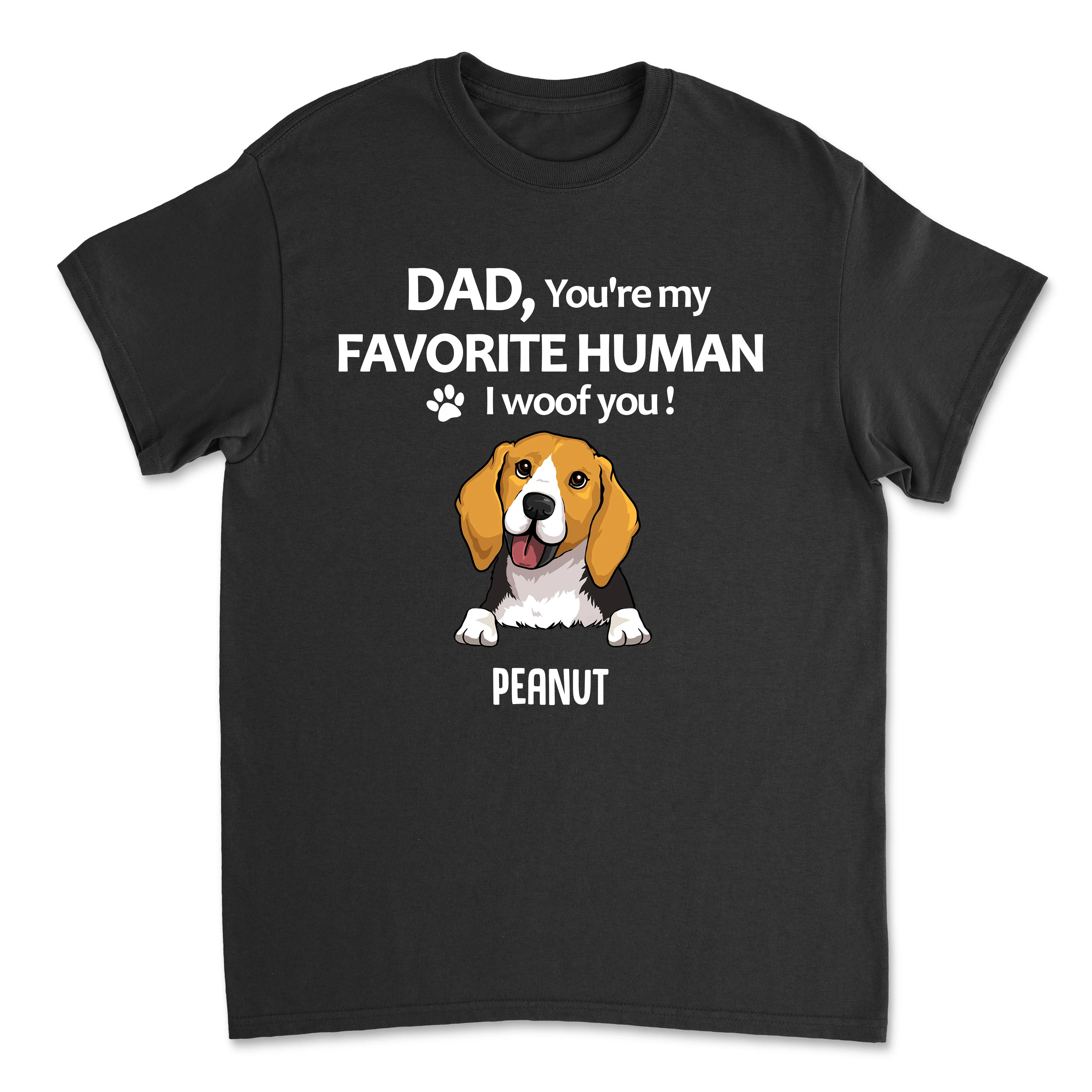 Dogs Favorite Human - Personalized Custom Unisex T-shirt - Image 2
