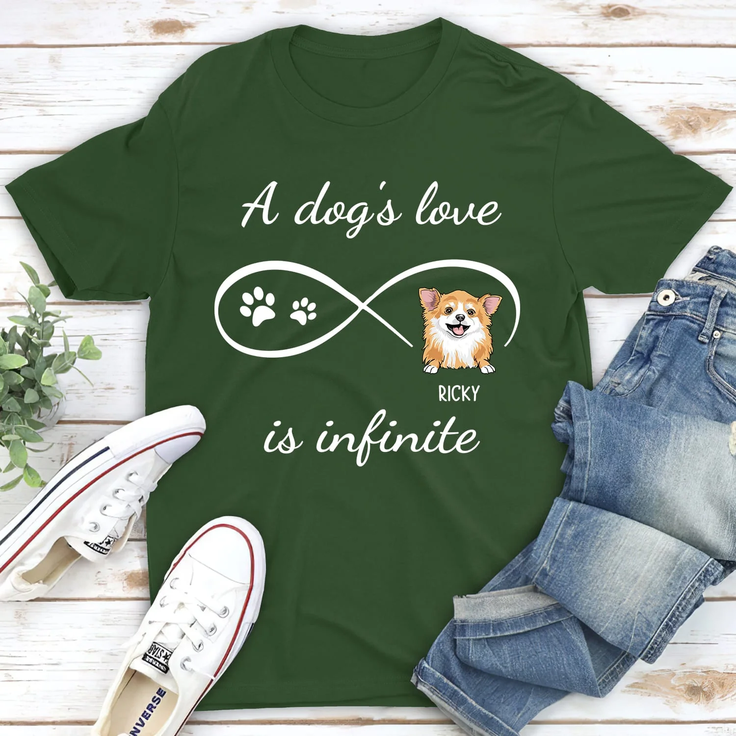 Dog's Infinite Love 2 - Personalized Custom Unisex T-shirt - Image 7